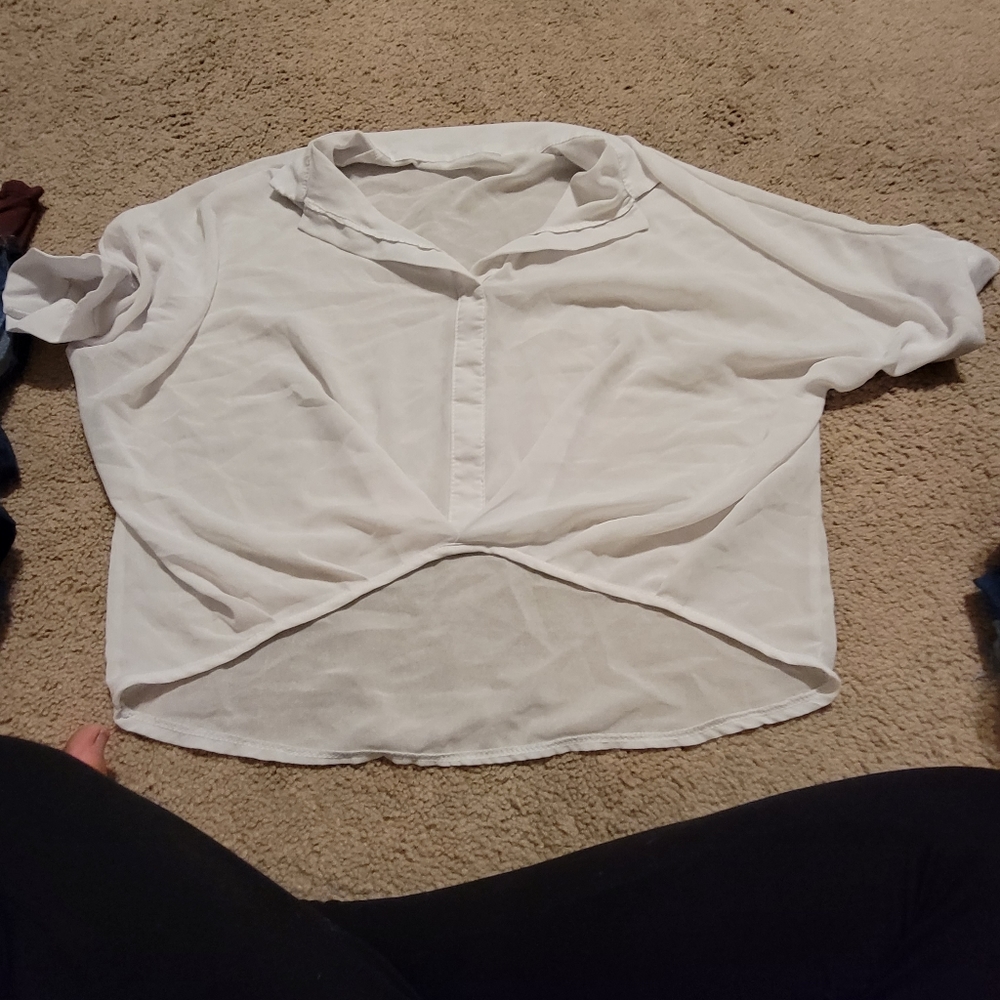 Hi low chiffon top